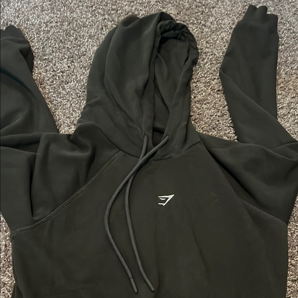 Gymshark Charcoal Green Hoodie, Cropped